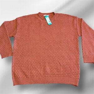 Staccato Anzio Long Sleeve Sweater Orange Textured Knit Women's LP Stitch Fix